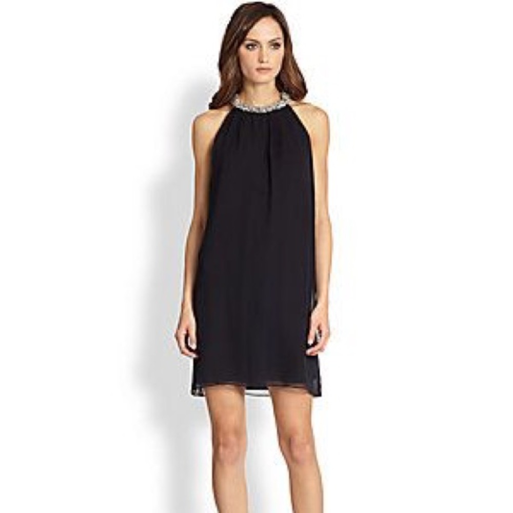 DVF Lainey Embellished Silk Cocktail Dress - Picture 2 of 8